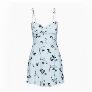 Aritzia Wilfred Fable Heatwave Blue Floral‎ Bustier Style Mini Dress